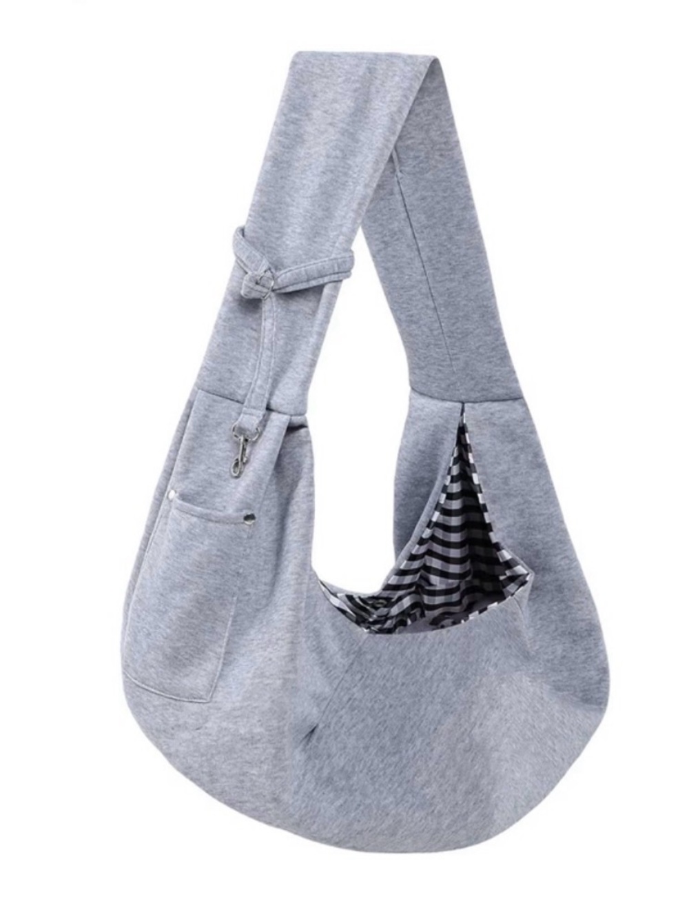 Gray Pet Sling Carrier - Comfortable Hands-Free Small Pet Sling